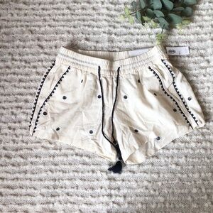 NWT old navy embroidered tassel linen shorts